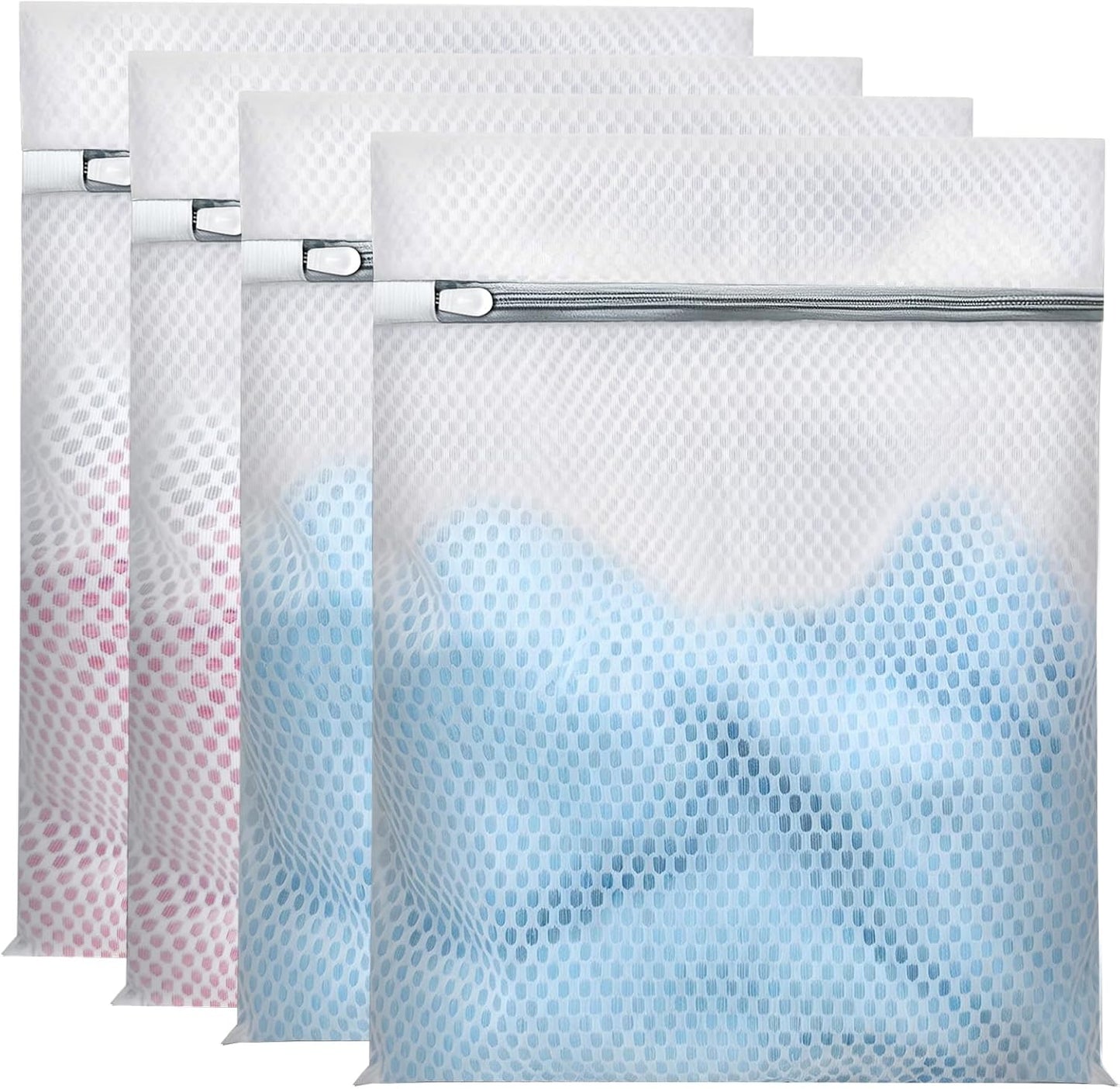 Wig, Weave & Hair Extension Mesh Laundry Bags – Honeycomb Wash Bags 4-Pack (12x16 in)