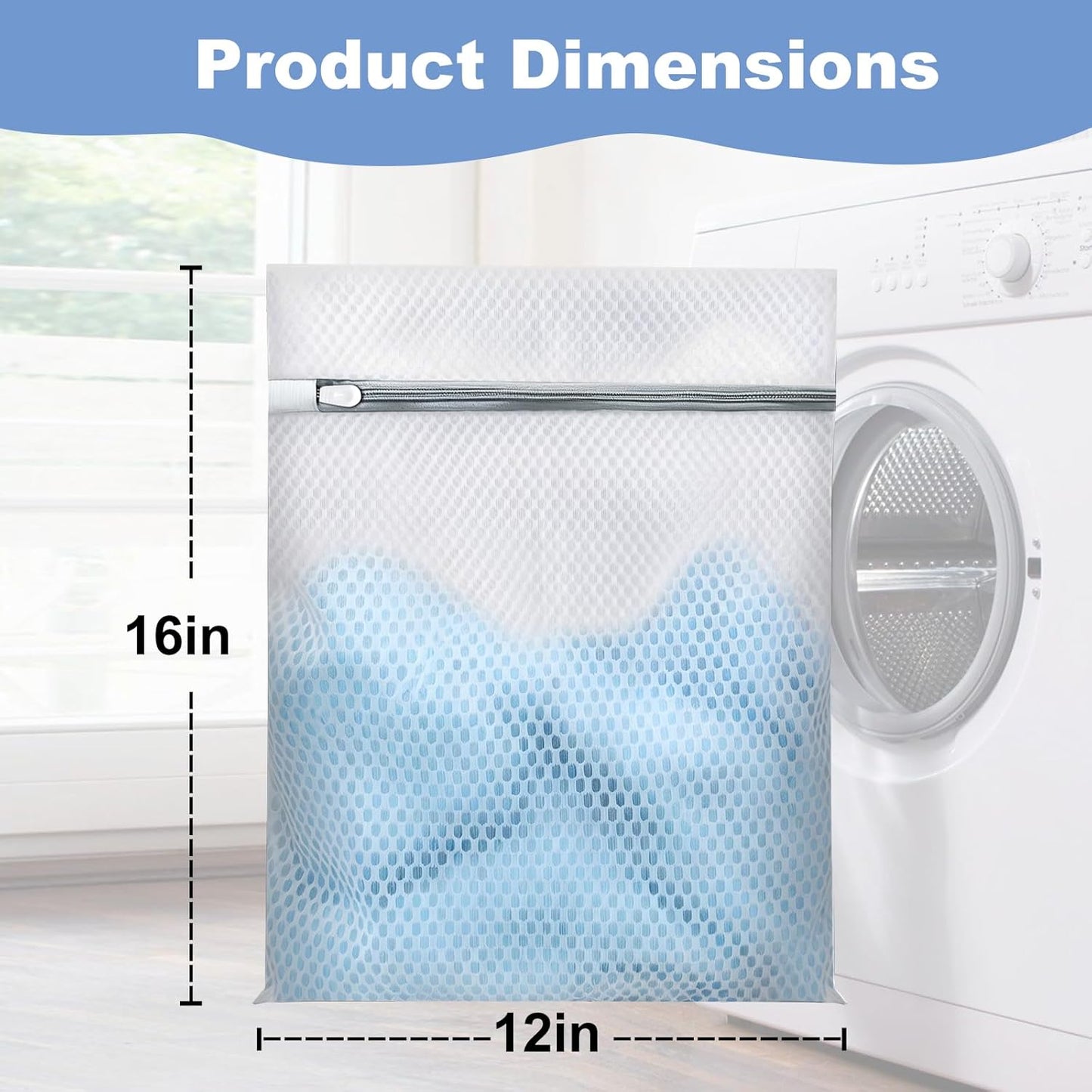 Wig, Weave & Hair Extension Mesh Laundry Bags – Honeycomb Wash Bags 4-Pack (12x16 in)